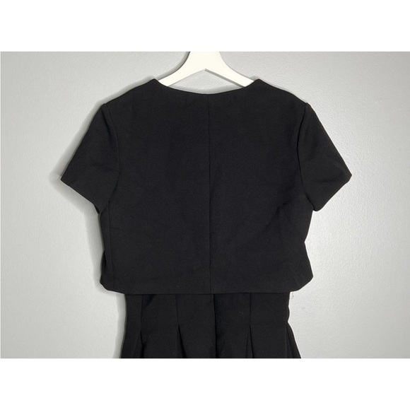 Maje Black Rozane Bodice Overlay A-line Popover Dress Size 2 - Picture 5 of 6